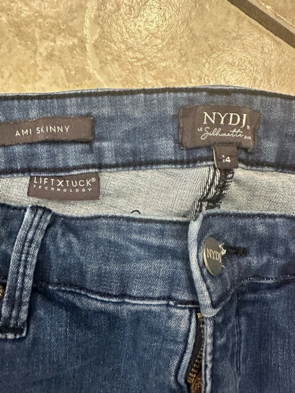NYDJ Dark Wash Ami Skinny LiftxTuck Jeans - Picture 3 of 6
